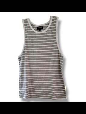 PacSun Medium Gray & White Striped Tank